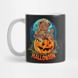 Killer Teddy Bear Halloween Jack-o-lantern Mug